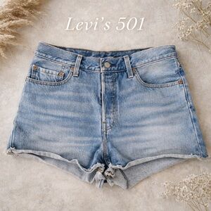 Levi's Light Blue Denim Cutoff Shorts